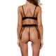 thumbnail image 5 of Conjunto de ropa interior sexy para mujer Sujetador de lencería hueca de encaje Tanga Ropa de dormir, M Inevent XX000081-02, 5 of 7