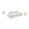 thumbnail image 2 of Meridian Furniture Melody Cream Velvet Sofa, 2 of 12