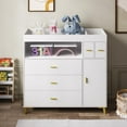 Changing Table with Drawers, White Drawer Dresser,Changing Table