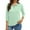 5# Mint Green, variant on V Neck 3/4 Sleeve Polo Shirts for Women Collared Tees Basic Casual Work Tops Summer Turquoise M