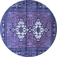 thumbnail image 1 of Ahgly Company Machine Washable Indoor Round Persian Blue Traditional Area Rugs, 7' Round, 1 of 4