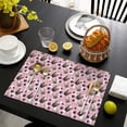 thumbnail image 3 of French Bulldog Cute Bone Paw Print Summer Placemats Table Placemats Set Of 6-Linen Kitchen Washable Placemats Table Mats 11.8"x17.7"Non-Slip Heat Resistant, 3 of 5