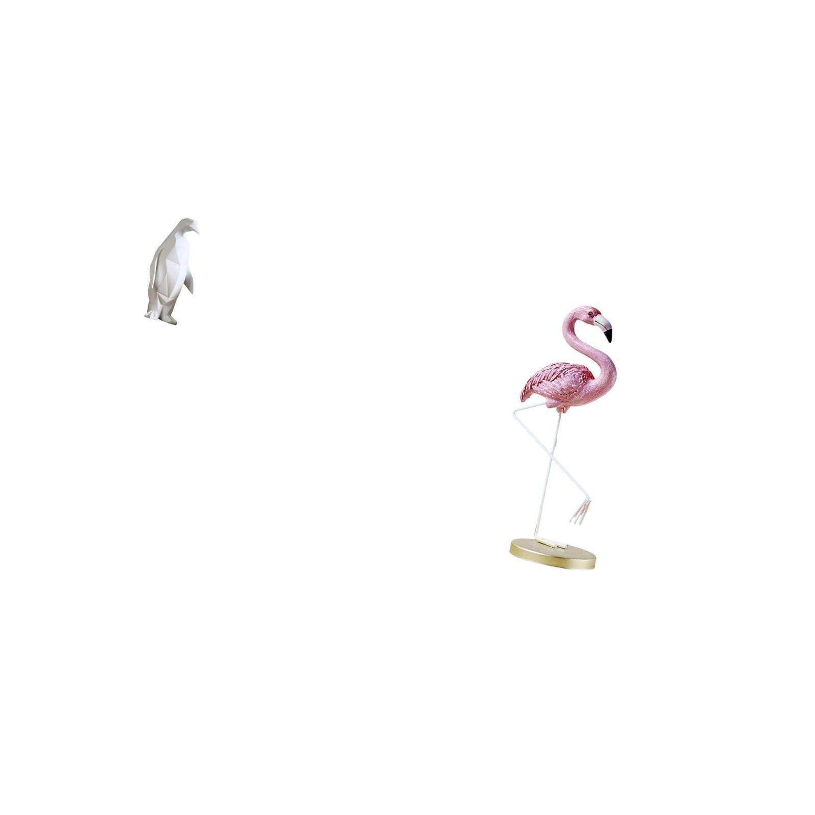 CarpNettore Penguin Flamingo Resin Animal Sculpture Collectable Figurine Decorative Ornament Statue for Housewarming Tabletop Bar Bedroom Office Garden Yard Pond Flowerbed Modern Art Home Decor