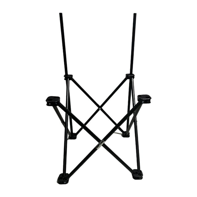 Soporte de repuesto para patas de silla plegable de camping, para muebles de exterior, práctico soporte de metal para patas de silla de playa, ideal M Negro