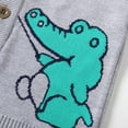 thumbnail image 4 of XBASW Kids Toddler Boys Dinosuar Cardigan Sweater Button Knit Tops Boys Spring Fall Sweater Coat for Baby 2-7T, 4 of 8