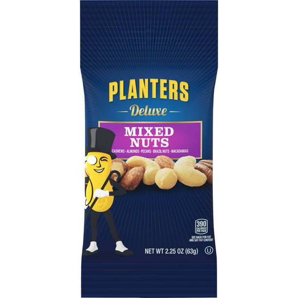 Planters Deluxe Mixed Nuts with Cashews, Almonds, Pecans, Brazil Nuts