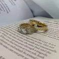 thumbnail image 2 of Dreamofdazzles Jewels 2.00 Ctw Cushion Cut Diamond Wedding Anniversary Engagement Bridal Set Ring 14K Yellow Gold Plated 925 Sterling Silver 925 Sterling Silver -5.5, 2 of 4