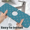 thumbnail image 6 of Xecao Cartoon Whale for Kitchen Sink Splash Guard Faucet Mat , Faucet Guard & Draining mat, (15" X 5.5" ), 6 of 7