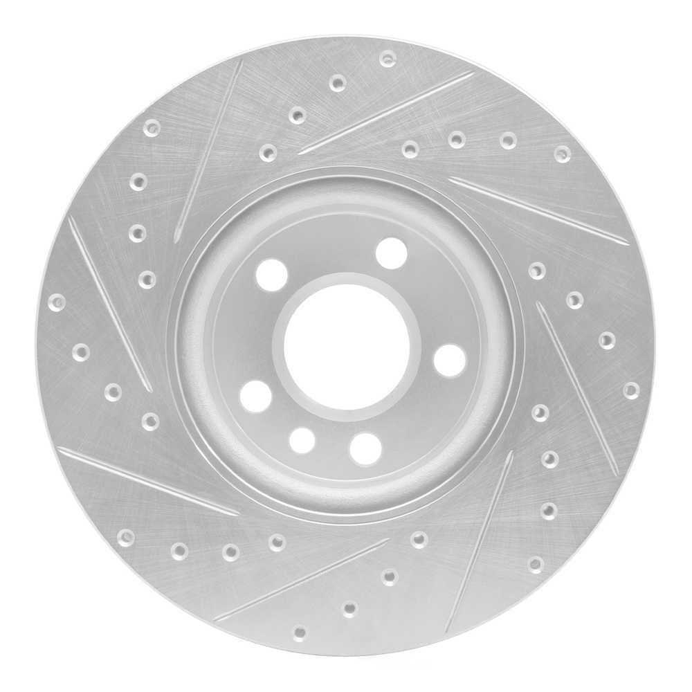 Dynamic Friction Company 631-74045R DFC Brake Rotor - Drilled And Slotted - Silver