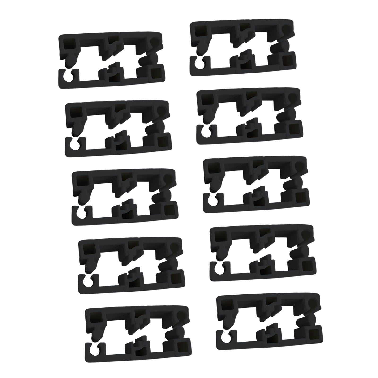 balikha 10 Pieces Pet Fence Clamps Dog Enclosure Accessories Clamp Connector Cat Villas Bird Cages Tube Fixing Buckles Playpen Lock Black