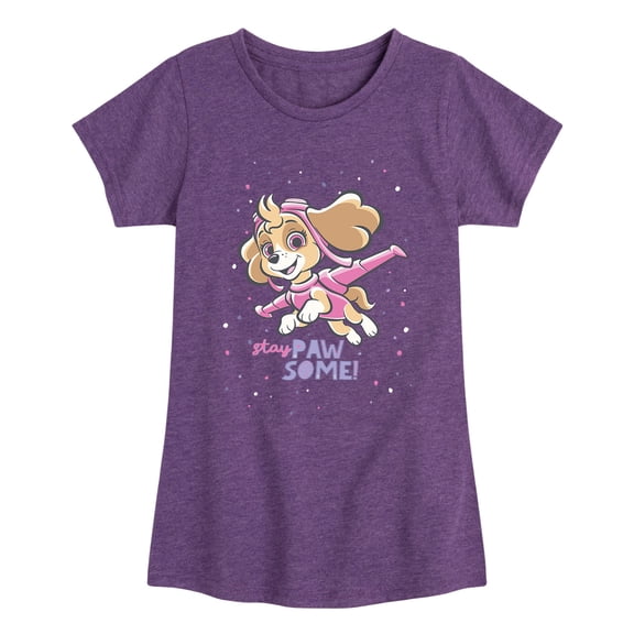 Paw Patrol - Stay Pawsome - Toddler And Youth Girls Short Sleeve Graphic T-Shirt