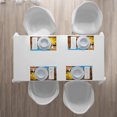 thumbnail image 4 of Ambesonne Pug Place Mats Set of 4, Puppy Photography on Bench, Standard Size, Pale Brown Yellow Blue, 4 of 4