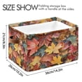 thumbnail image 3 of Ryvnso Leaf Fall Autumn Storage Basket Large Bin Foldable Boxes Toys Organizer 14.2x10.2x8.3in 2 PCs, 3 of 8
