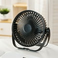 thumbnail image 3 of RoamHome Portable Desk Fan 3-in-1 Hanging Wall Mounted Desktop Mini Fan Rechargeable Personal Cooling Fans for Bedroom Office, High Appearance Gift for Students Workers (Black), 3 of 8