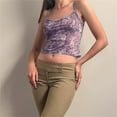 thumbnail image 4 of Gibobby Cingard Hombro Delgado Corto Ombligo Hot Girl Chaleco pequeño Moda Mujer Sexy Color sólido Cuello colgante Sin espalda Wrap Bra Top(Morado,M), 4 of 5