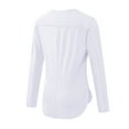 thumbnail image 6 of ZunFeo Athletic Shirts for Women Long Sleeve Quick Dry Yoga Workout Tops Sun Protection Shirts for Hiking Running White L, 6 of 7