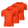 thumbnail image 3 of LIBRCLO 3-Pack Mens T Shirts Short Sleeve Crewneck Tees Workout Shirts for Lightweight Breathable, Running Gym Athletic, Orange L, 3 of 7