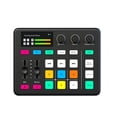 thumbnail image 2 of Mezclador de audio para juegos con efectos RGB, ligero, compacto, portátil, 48 V de potencia, cambiador de voz para podcasting y transmisión en ., 2 of 8