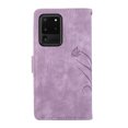 thumbnail image 7 of Nalacover Slim Wallet Case for Samsung Galaxy S20 Ultra, for Women Men, Embossed Pattern PU Leather Shockproof Magnetic Clasp Credit Card Slots Flip Kickstand Phone Case+Wrist Strap,Purple, 7 of 7