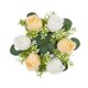 thumbnail image 5 of Anillo de vela floral artificial, corona de vela, corona de rosas pequeñas, anillo de vela de flor sintética, portavelas para cena fiesta en casa Champán, 5 of 8