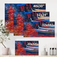 thumbnail image 4 of Designart ' Boats During Warm Sunset Resting On The Water IX ' Nautical & Coastal Canvas Wall Art Print, 4 of 4
