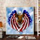 thumbnail image 4 of Cuadros Decorativos Kit de pintura de resina de diamante redondo para decoración de habitación de águila de bandera americana DIY JShteea  Nuevos Originales, 4 of 9