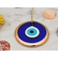 thumbnail image 3 of Colgante de pared Evil Eye Erbulus de 4,3 pulgadas, cristal azul y dorado, 3 of 6