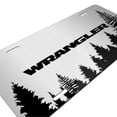 thumbnail image 3 of Jeep Wrangler Forrest Sillhouette Graphic Brush Special Aluminum Metal License Plate, 3 of 6