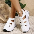 thumbnail image 3 of Dakaela Women's Hollow out Casual Sandals Platform Wedge Walking Shoes Thick Slip on Sneakers White 9.5, 3 of 8