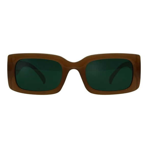 Lentes de Sol Basic Moderno Rectangular Café