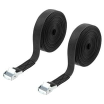 Uxcell 1" x 26 ft Lashing Straps, 2 Pcs Tie Down Strap Cam Buckle Adjustable Ratchet Straps 551 lbs for Cargo Trucks Motorcycle, Black