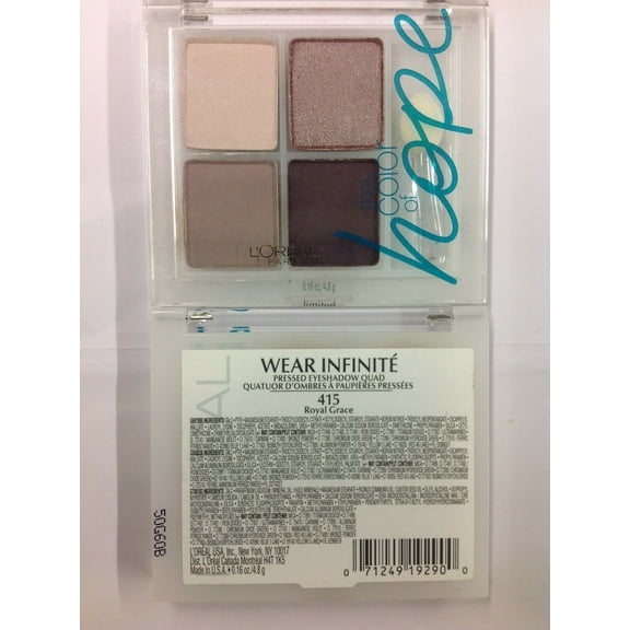 ONE X L'Oreal Wear Infinite Pressed Quad Eye Shadow ROYAL GRACE #415