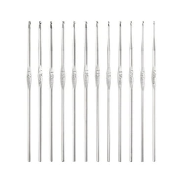 Uxcell Stainless Steel Crochet Hook Set 0.6mm-1.9mm Knitting Needles for DIY Craft Yarn