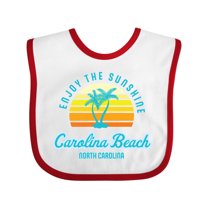 Inktastic Summer Enjoy the Sunshine Carolina Beach North Carolina Blue Boys or Girls Baby Bib