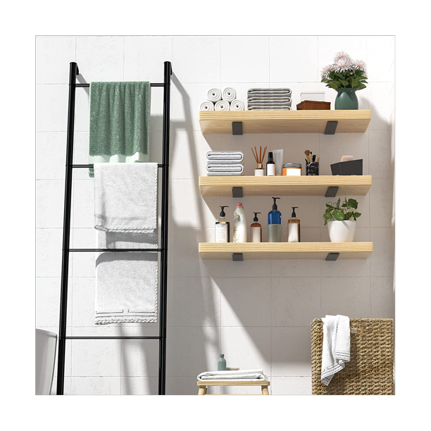 Duty Shelf Brackets , 2 Pack Floating Shelf Brackets, Rustic Industrial Shelf Brackets with