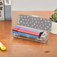 thumbnail image 7 of Plastic Pencil Box Large Capacity Pencil Boxes Clear Boxes with Snap-Tight Lid Stylish Office Supplies Storage Organizer Box Colorful Dog Paw Prints, 7 of 7