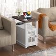 thumbnail image 2 of PLAMLE End Tables for Living Room with Storage Shelf,Narrow Sofa Side Table Slim Chair Side Table Adjustable Feet End table for Bedroom, 2 of 8
