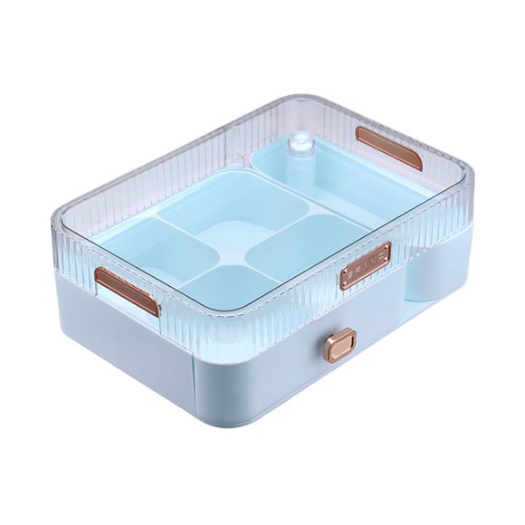 Detachable Rotating Fruit Box Double Compartment Drawer Fruit Organizer Dry Fruit Plates Home Food Grade Fruit Plates