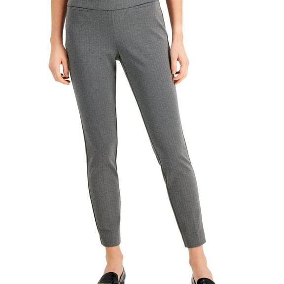 Kasper Womens Herringbone Casual Cropped Pants, Black, 12P