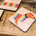 thumbnail image 3 of Juego de 4 Posavasos de Perro Salchicha con Soporte, Juego de Posavasos de Madera con Forma de Perro Salchicha, DecoracióN para Mesa de Comedor, Posavasos con TemáTica de Animales, 3 of 8