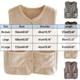 thumbnail image 2 of Fleece Jacket Vest Women Button Down Sleeveless Fuzzy Jackets Light Weight Warm Soft Flannel Vests Coffee, XL, 2 of 3