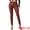 Brown, variant on Women High Waist Stretch Legging Faux Leather Pants Small Hot Pink