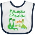 thumbnail image 3 of Inktastic Mawmaw and Pawpaw Love Me Boys Baby Bib, 3 of 4