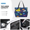 thumbnail image 2 of Goofa Dinosaurs Print Beach Bags Waterproof Beach Tote Bag Zipper Sandproof Swim Pool Bag Large Tote Beach Vacation Travel, 2 of 6