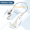 thumbnail image 2 of 5Pcs Adjustable Picture Hanging Wire Kit 0.5m x 1.5mm Hanging Rope with S Hooks, 2 of 5