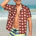 thumbnail image 7 of Fuzoiu Cute Pig with Coins Print Hawaiian Shirt for Men, Summer Beach Casual Short Sleeve Button Down Shirts, Men’s Beach Summer Shirts with Pocket,Medium, 7 of 7