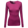 thumbnail image 1 of FashionOutfit Women's Basic Solid Round Neck Long Sleeves Sweatshirt, 1 of 3
