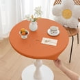 thumbnail image 1 of Mantel Huierxun redondo ajustado de poliuretano de 100 cm de diámetro, impermeable, naranja, 1 of 8