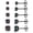 rainbow, variant on Black Gold Stud Earrings Sets for Women 5 Pairs 18K Black Gold Plated hypoallergenic earrings 3/4/5/6/7MM Rainbow Cubic Zirconia Holiday Earrings