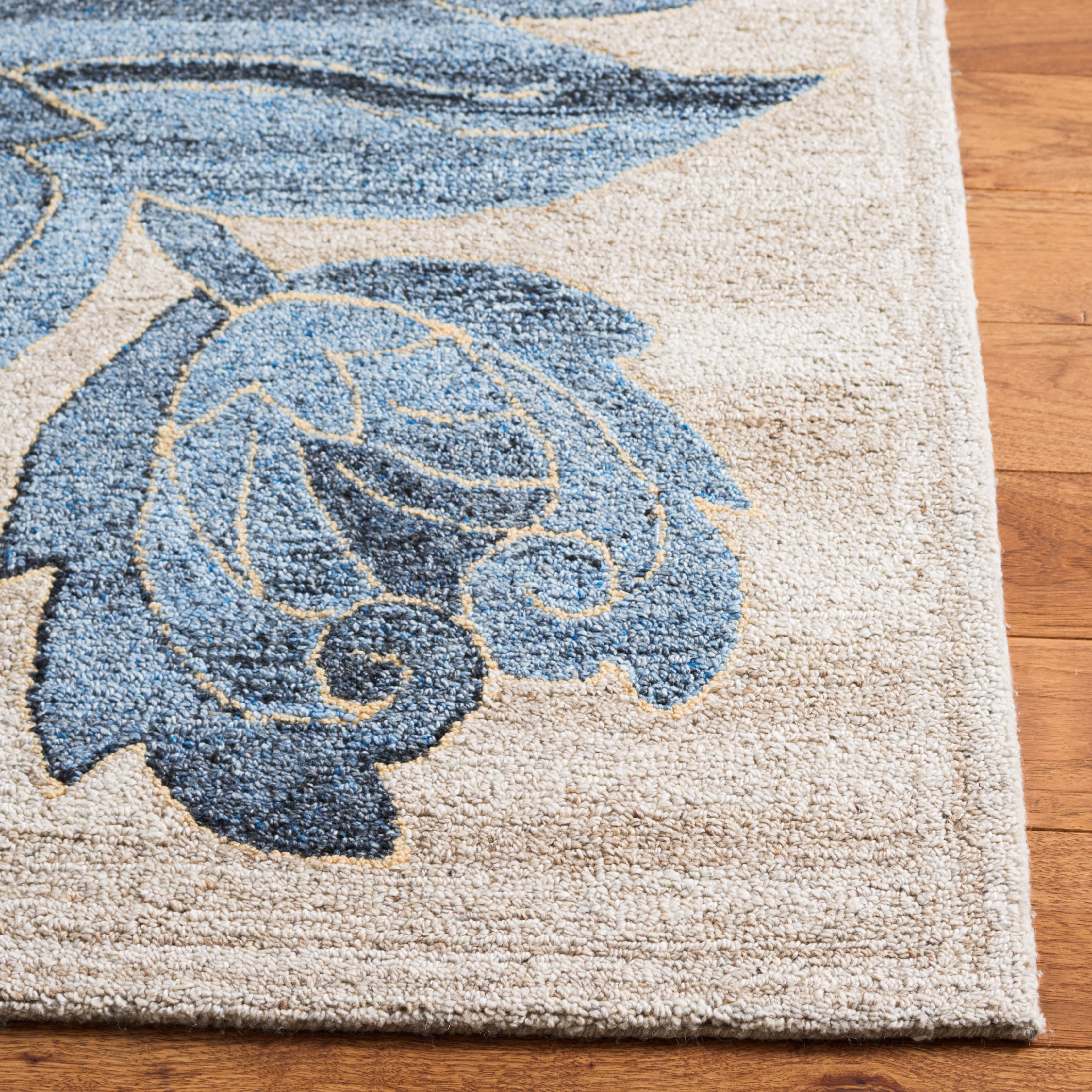 SAFAVIEH Abstract Parker Floral Runner Rug, Beige/Blue, 2'3" x 8'